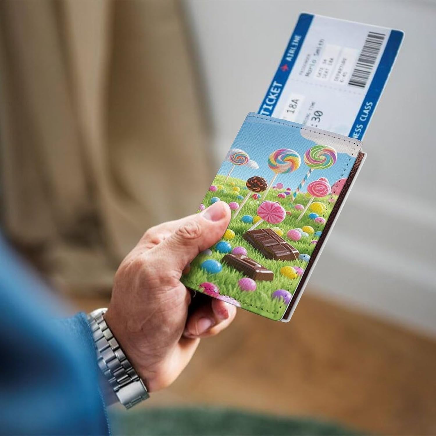 Candy Passport Holder for Travel Portable Passports Cover with Card Slot Passports Protector Passport Wallet