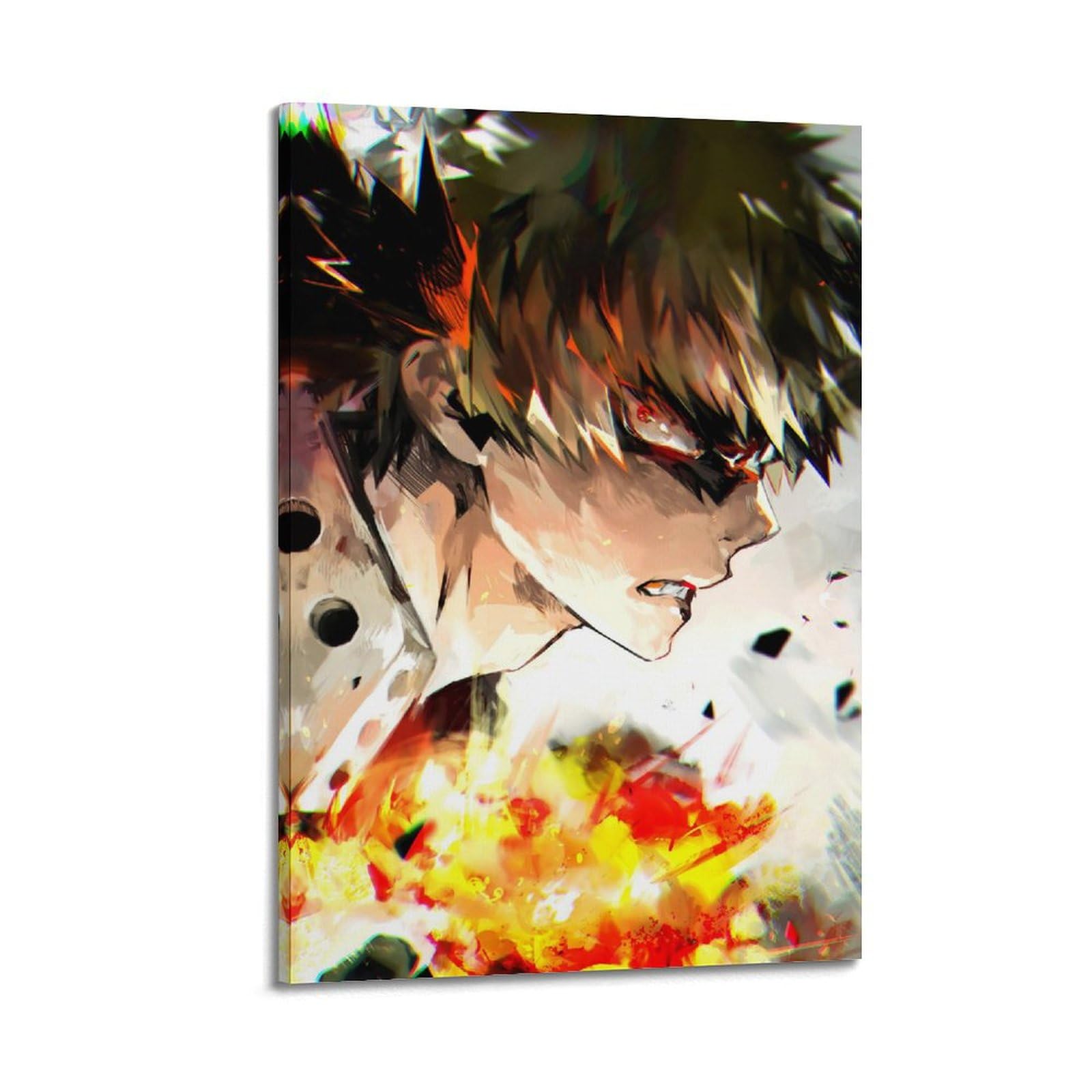 Ksoxdaitip Frame-Style Bakugo Anime Poster My Hero Academia Poster Decorative Painting Canvas Wall Posters And Art Picture Print Modern Family Bedroom Decor Posters 08X12inch(20X30cm)