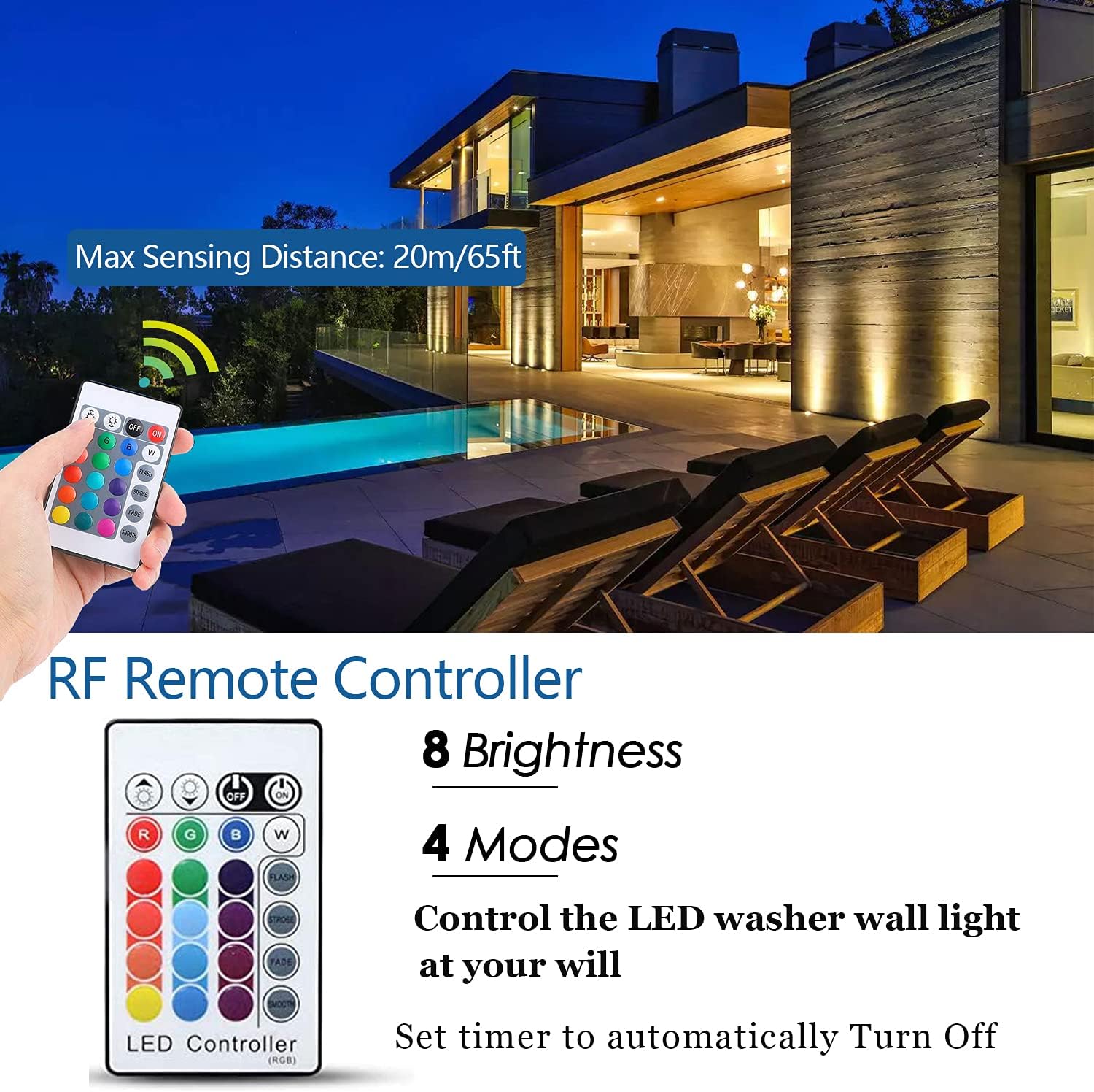 Best Deal 🛒 LED Wall Washer Light, 108W RGBW Color Changing Wall Washer with RF Remote Controller, RGB Spot Light for Outdoor/Indoor Lighting Projects, Yard Garden, Bridges, Churches, Carnival Parties