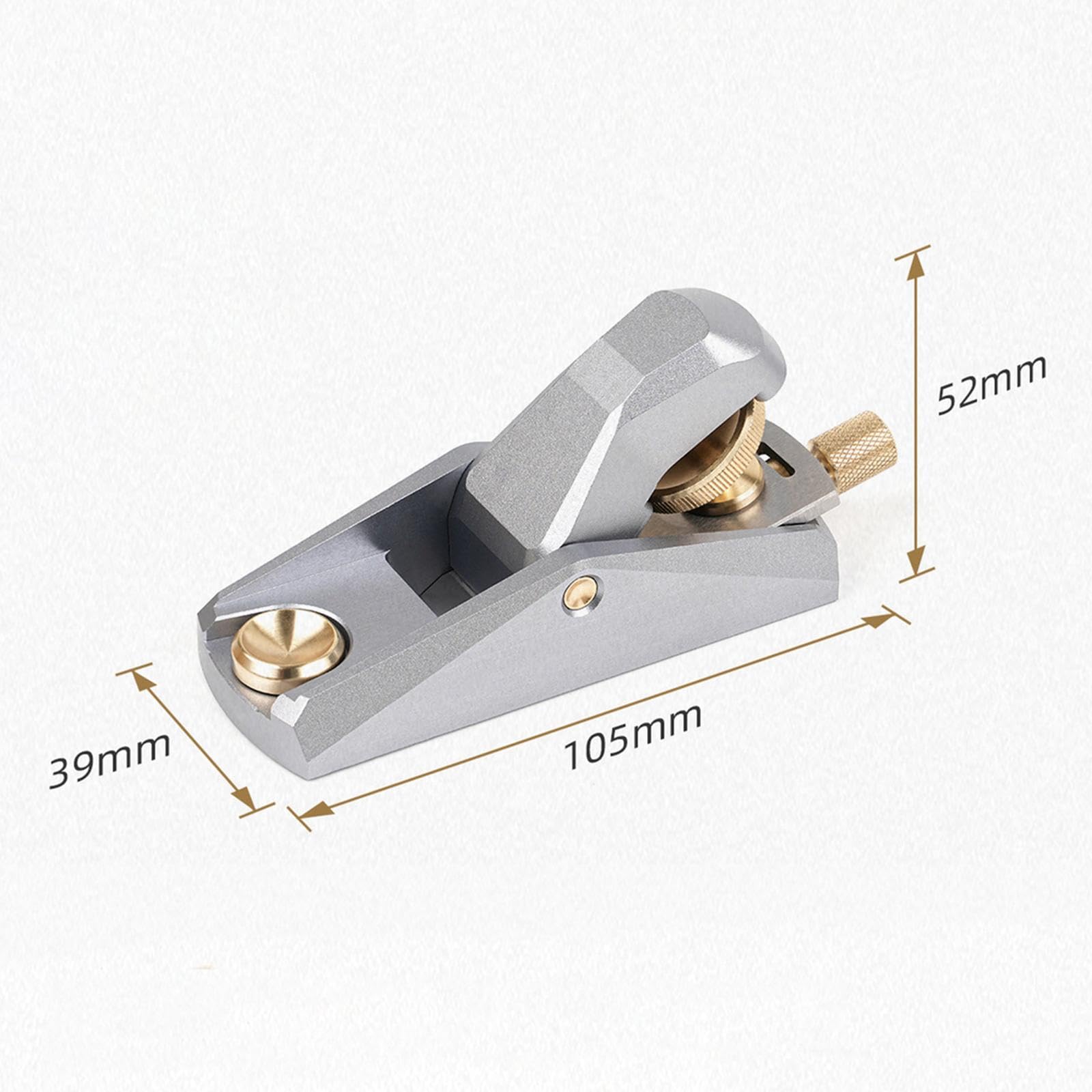 Cepillo de Madera Bajo Ángulo Avión Manual Carpintero Aleación de Latón Aluminio Ergonómico Fácil Operación Adecuado para Retoques Recortes Y Trabajos, Mini Negro