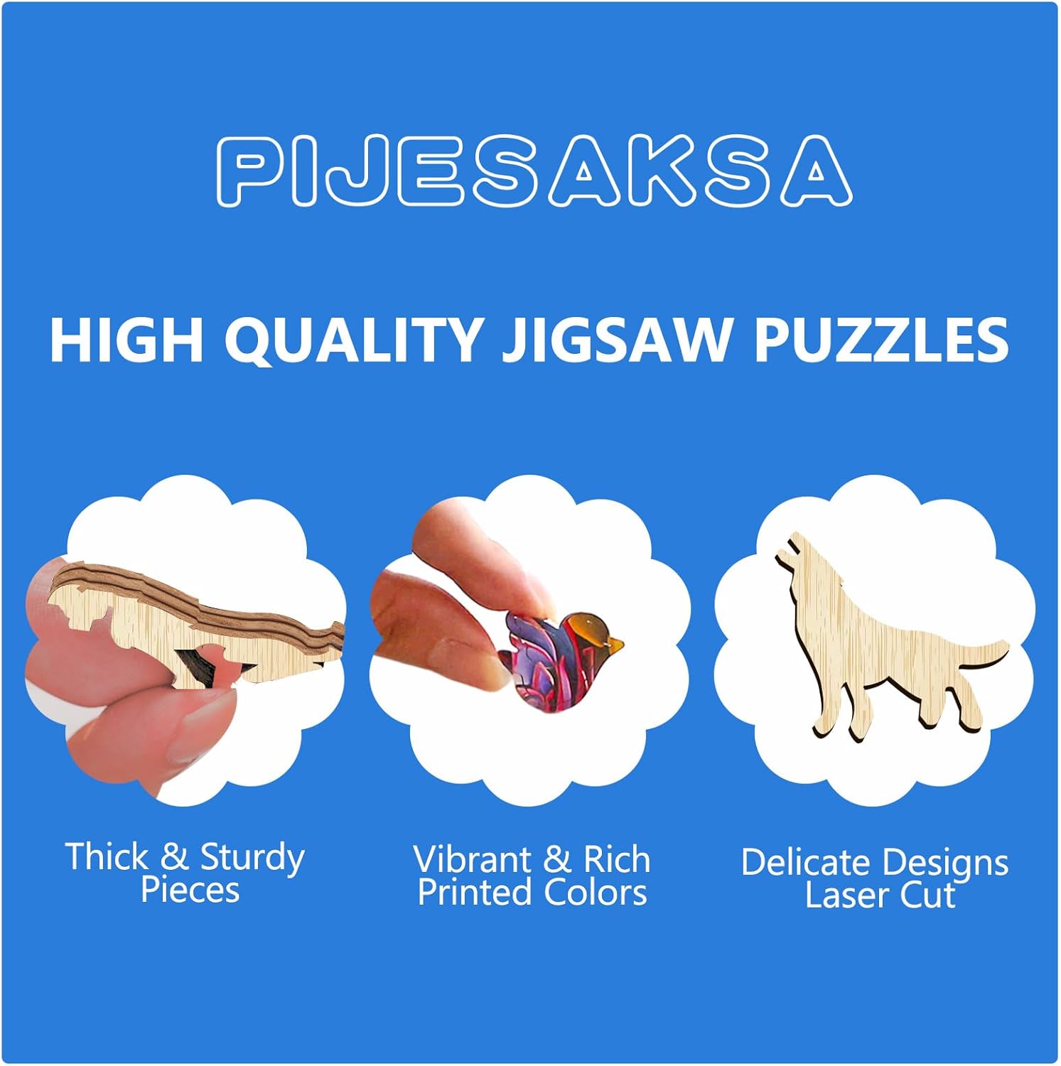 Wooden Puzzles for Adults, Glittering Ocean Wooden Jigsaw Puzzle for Adults, Wood Puzzles Adult, Unique Shape, Presents for Friends, Wall Art Home Decor (L-13.4 * 13.3in - 270 pcs)