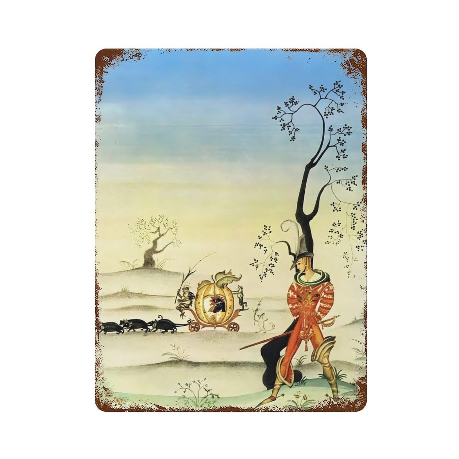 xiaoxiaoshen Kay Nielsen Vintage Illustration (43) Wall Decor Art Metal Tin Poster Modern Home Decor Art Home Bar Shop Decorations Vintage Sign 40x30cm