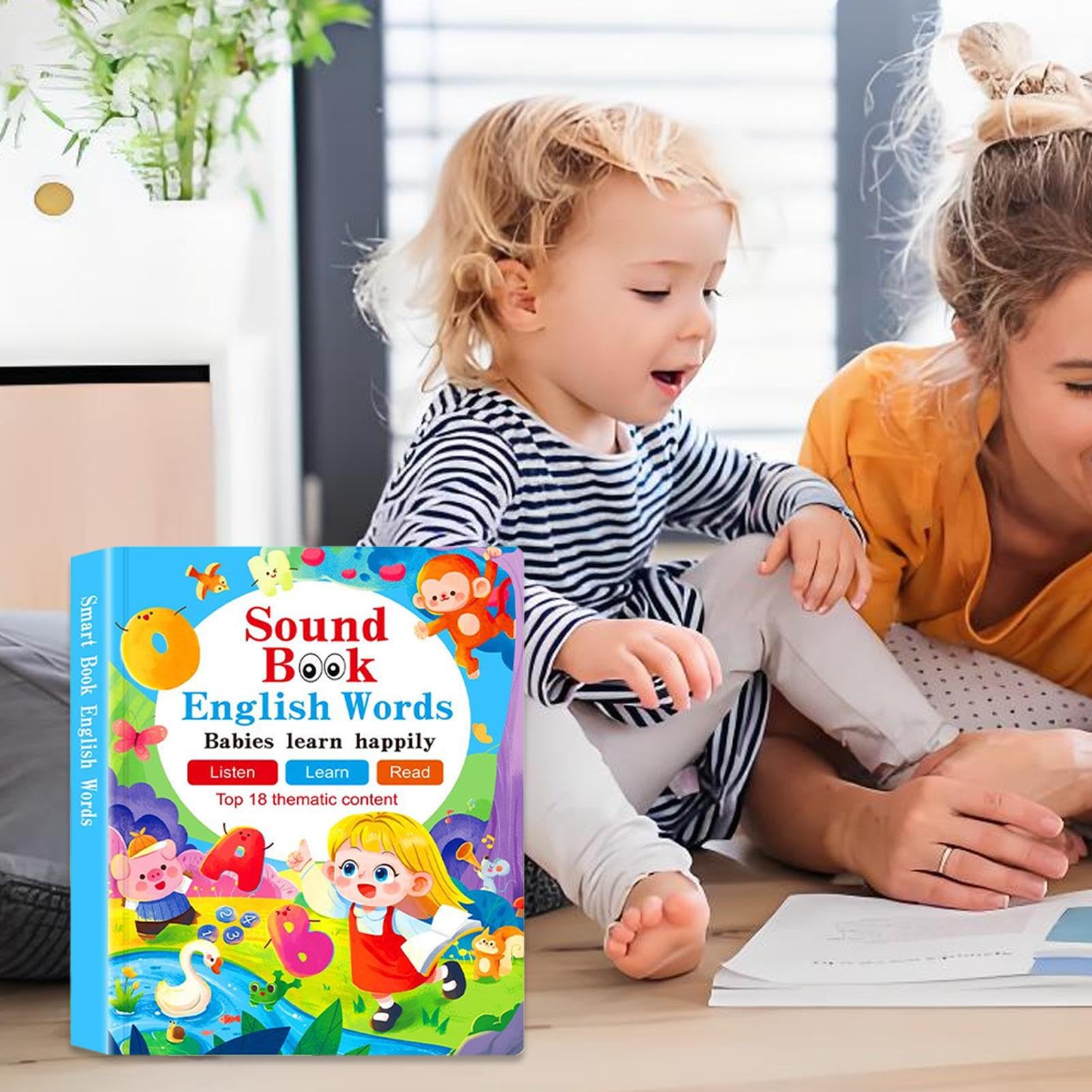 Książeczki Dźwiękowe Maluchów Edukacyjne Sensoryczne Mówiące Uczące | Interaktywne Książki Czytanki Malucha Edukacyjny Interaktywny Czytnik Rozwojowy dla Dzieci