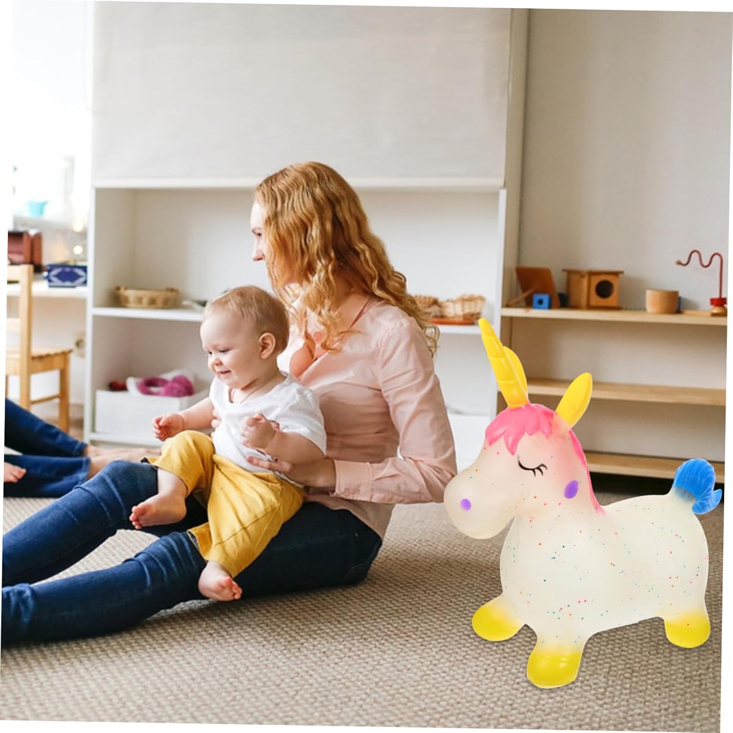 Horse for Toddlers Thick and Bouncing Animal Toy for Boy Girl for Balance Training and Indoor and Girls