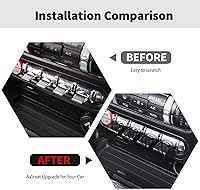 Vista 2 de RT-TCZ Interruptor de navegación de control de consola central de fibra de carbono, decoración de cubierta de interruptor de navegación, accesorios