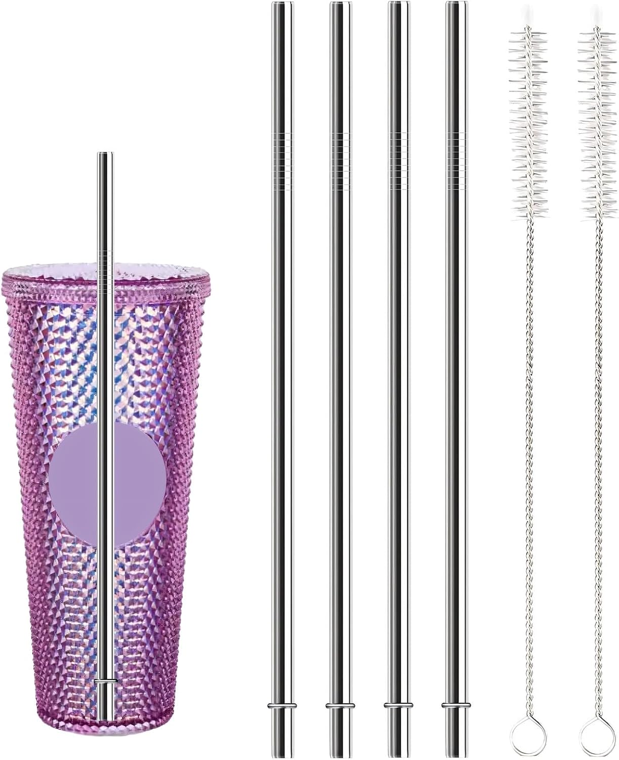 10.5 Inch Metal Straws for 20/24/30 oz Tumblers, 10.5" x 0.31" (8mm) Straws