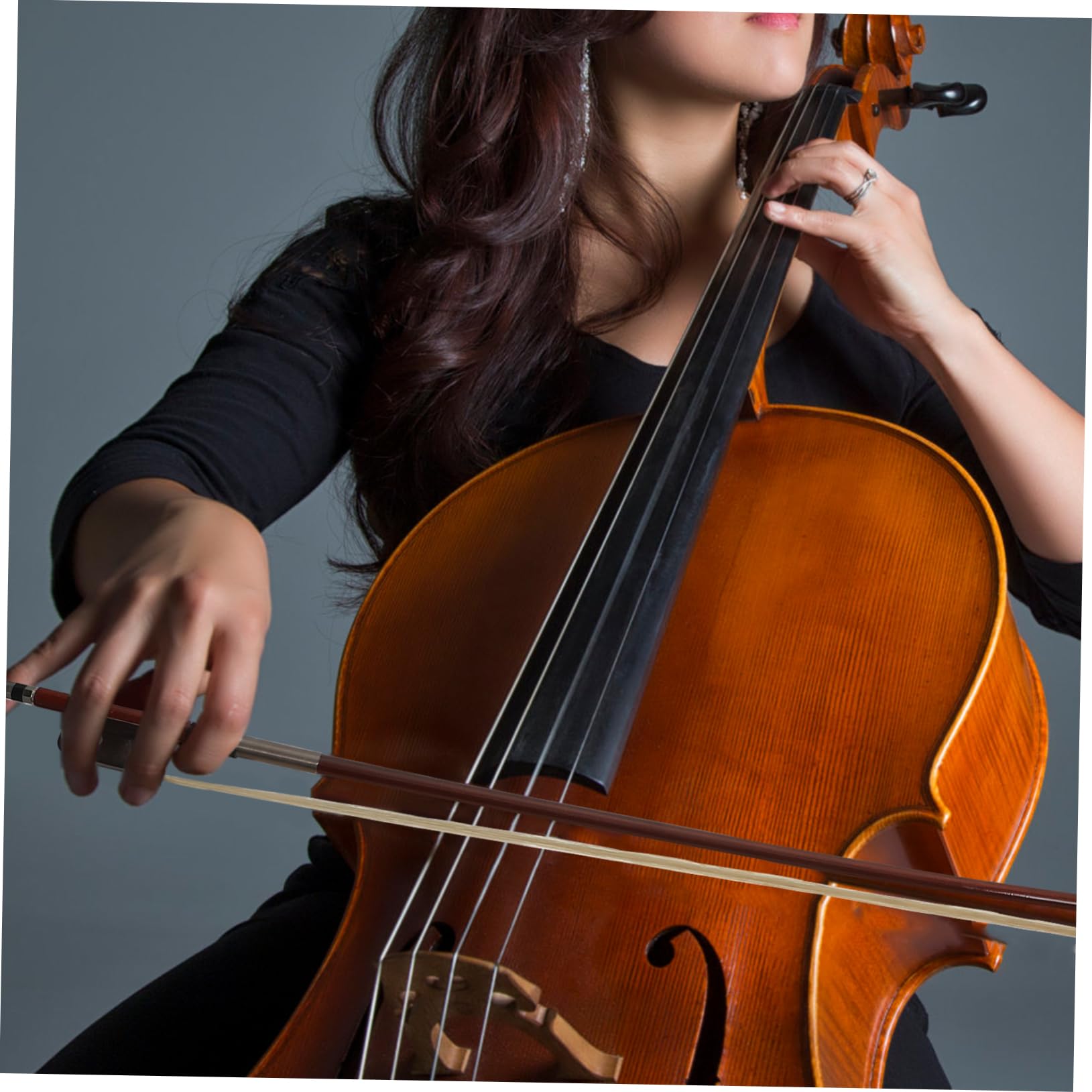 Bastón de Violonchelo de Madera Brasileña y Crin Marrón