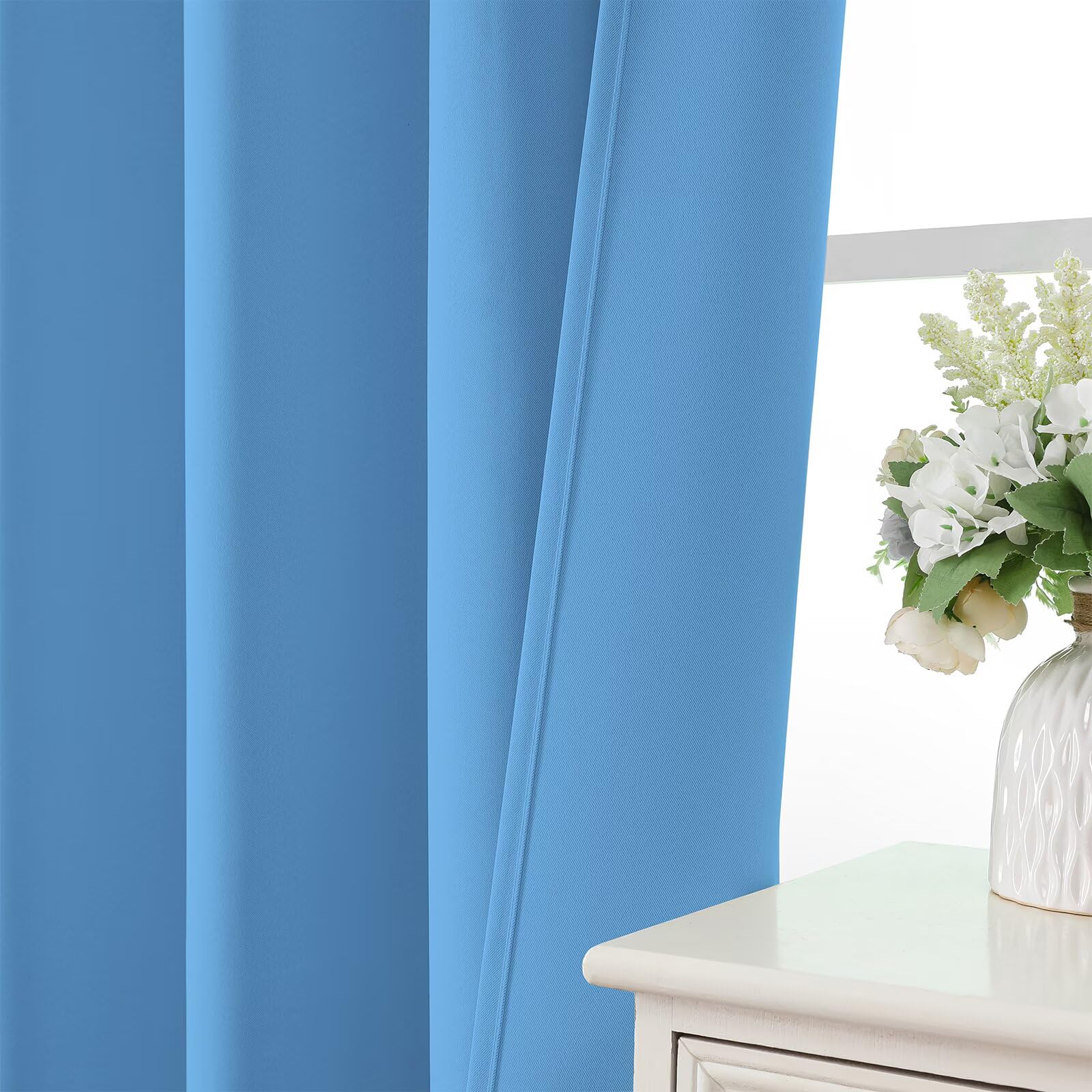 JIUZHEN Tende oscuranti natalizie per camera da letto, isolamento termico, oscuranti, con tasca per asta, per soggiorno, set di 2 pannelli con fermatende, 188 x 248 cm di lunghezza, verde oliva