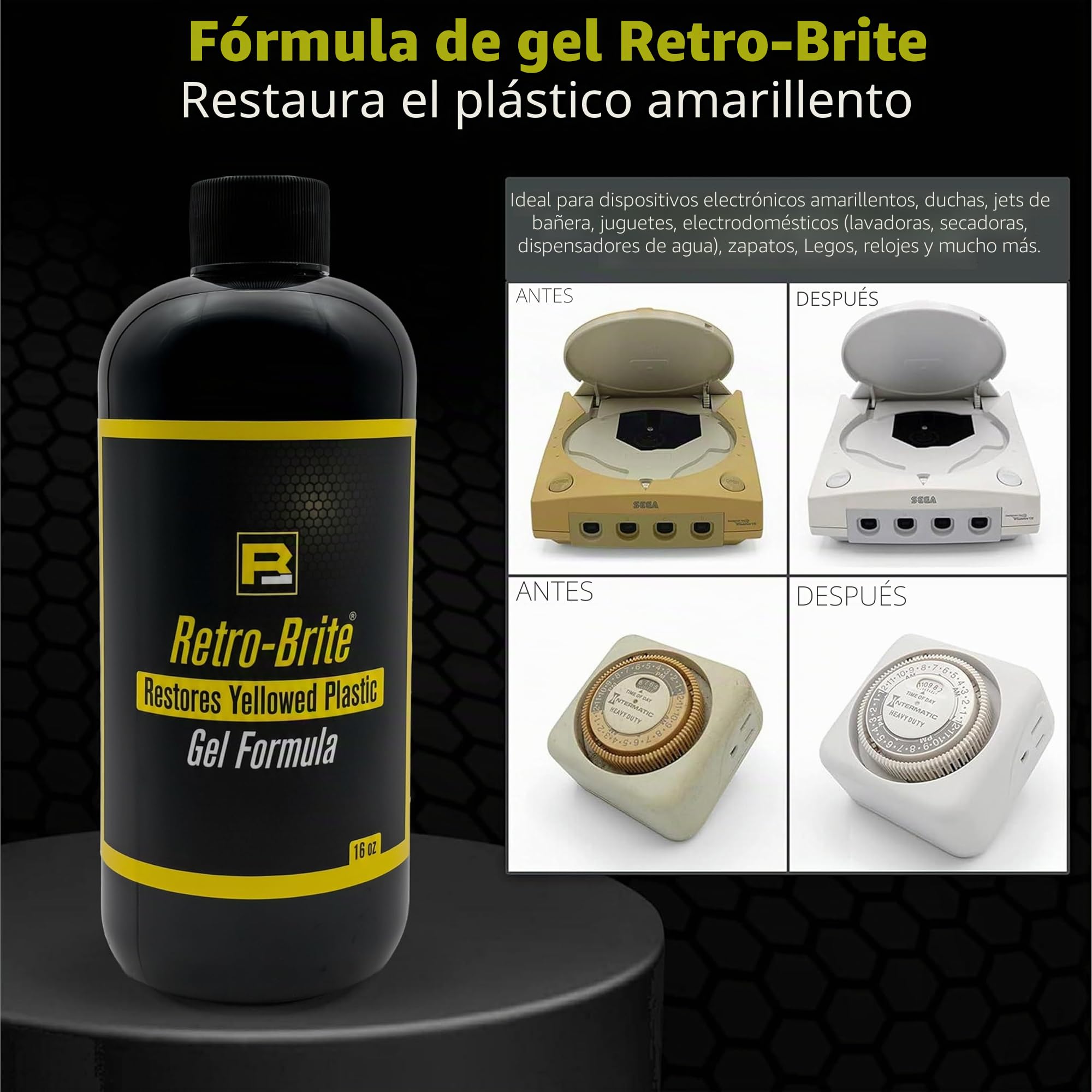 Retro-Brite (salsa de suela): restaura el plástico amarillento (16 oz)