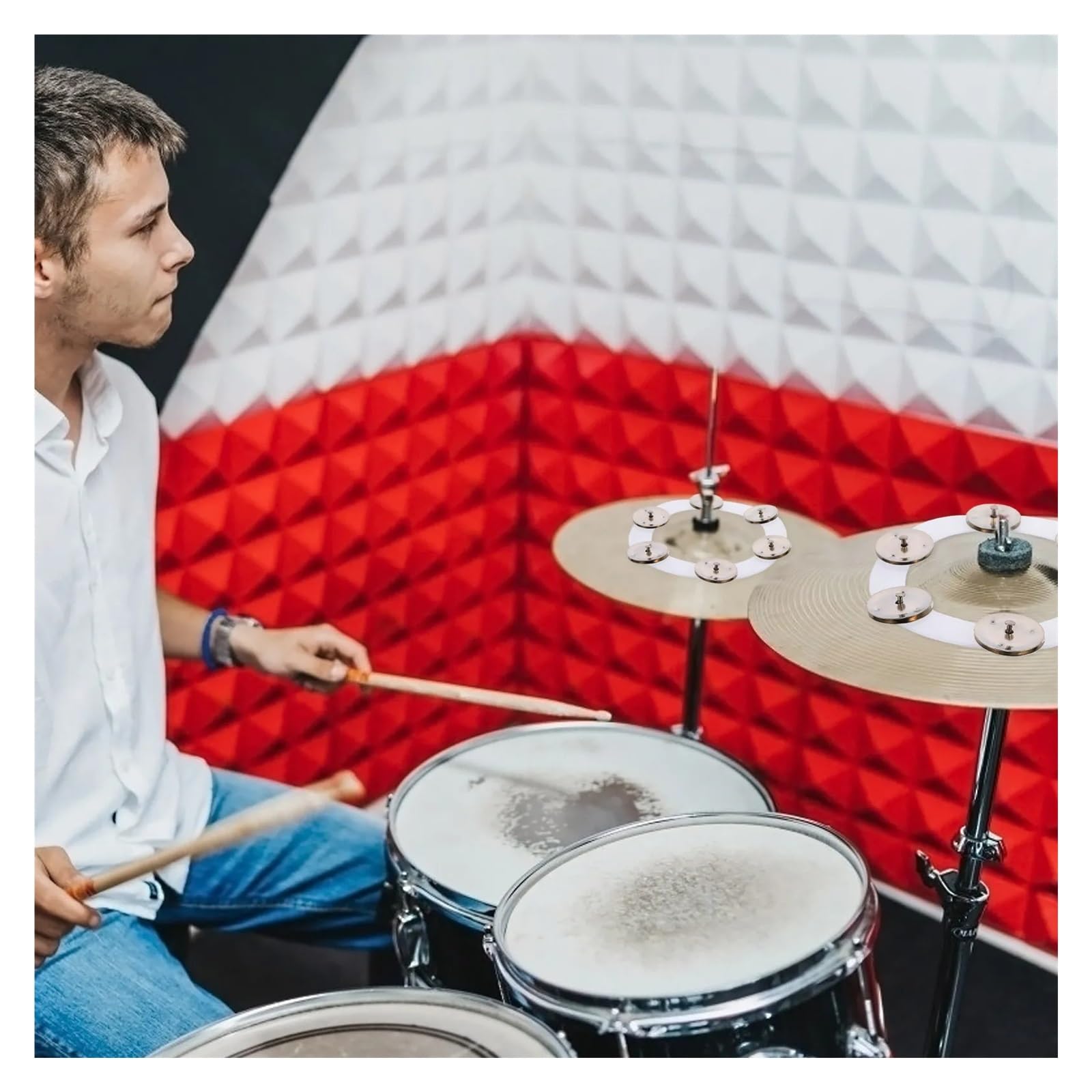 Hi Hat Bell Kit De Batterie Cymbale Compacte Avec Ajout De Son