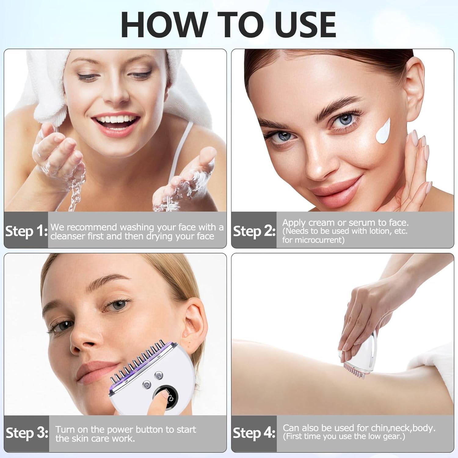 Microcurrent Face Massagers Electric Gua Sha Tools Face Lift Tightening Device Scalp Massager For Hair Growth Body Pain Relief Microcurrent Face Massagers Electric Gua Sha Tools Face Lift Tightening Device Scalp Massager For Hair Growth Body Pain Relief