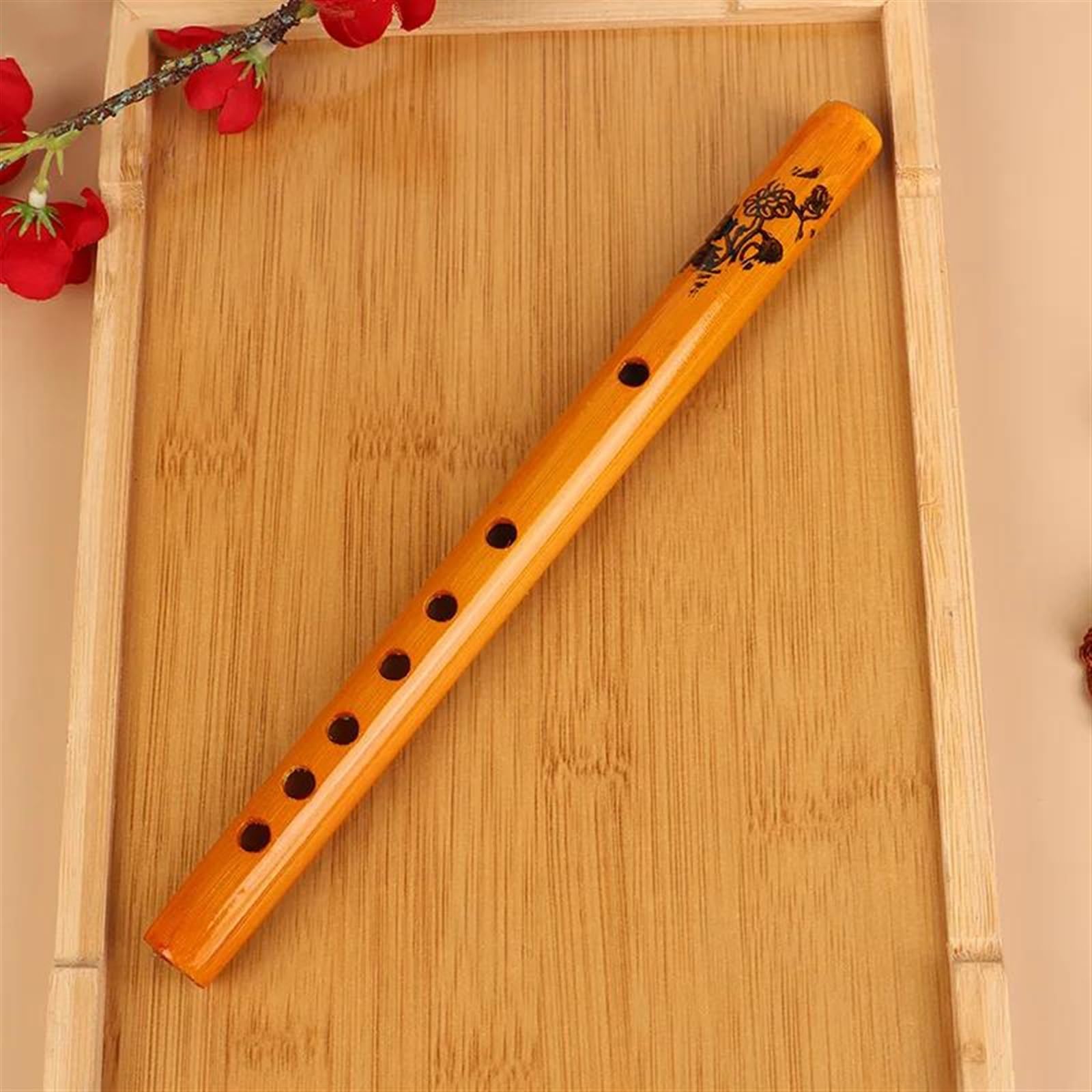 Toyvian Flûte Bambou Portable Pour Débutants - Instrument Chinois Naturel Mélodieux, Facile à Transporter Pour Enfants Et Adultes
