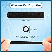 Vista 2 de AUGSUN 5pairs Black Glasses Ear Cushion, Soft Knitting Cotton Elastic Comfort Eyeglasses Temple Tips Sleeve Retainer, Anti-Slip Eyeglass Ear