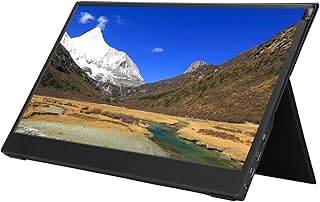 Monitor Portátil, 13,3 Polegadas 1080P FHD USB C HDR SRGB IPS Monitor de Jogos, Monitor de Computador Externo Com Capa Inteligente e 2 Alto-falantes para PS5 Switch PC Phone