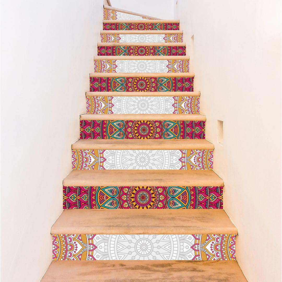 Colorful Mandala Stair Stickers - Transform Your Steps -5