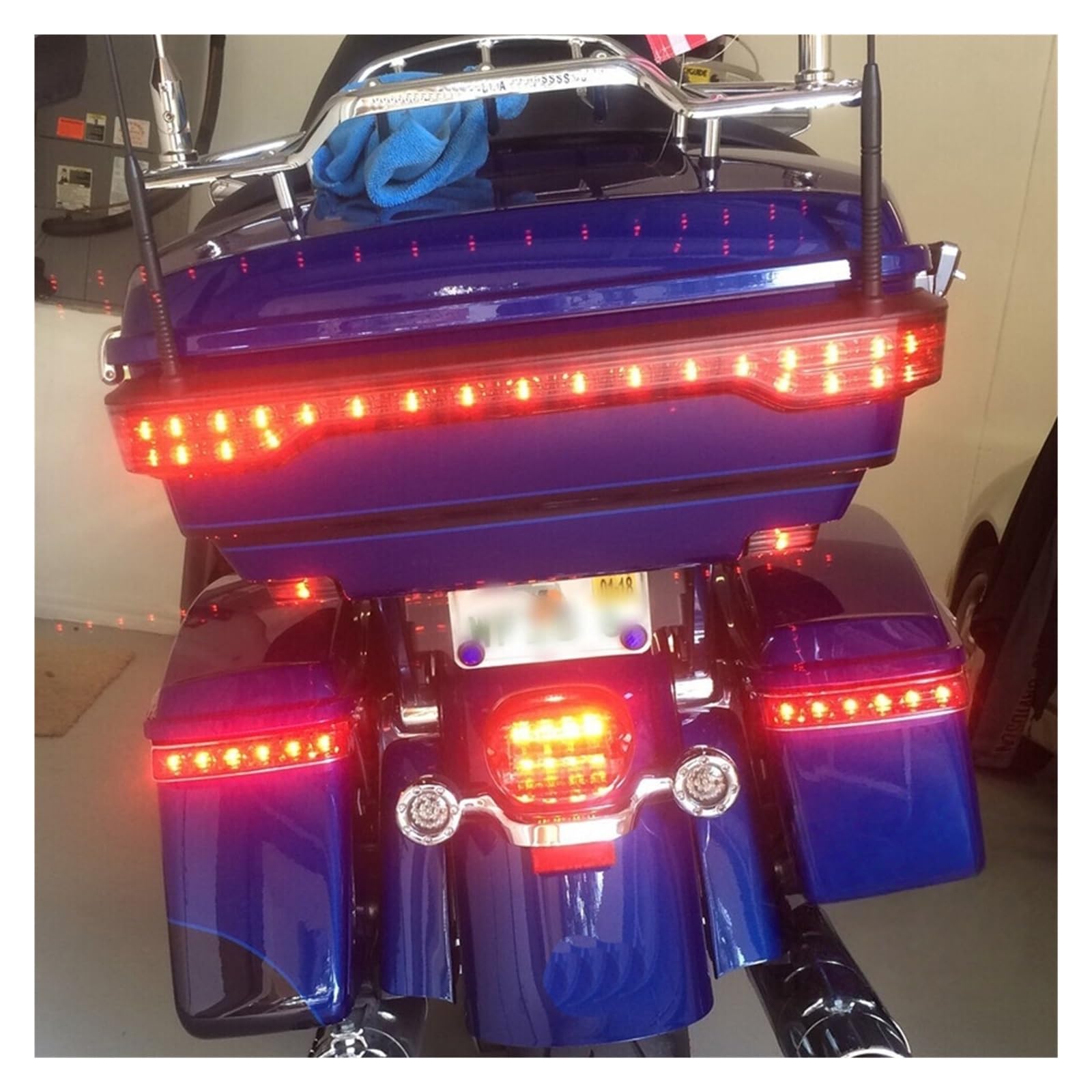 Feu arrière LED pour Moto Tour-Pak King Tour Pack, feu de Stop, Clignotant, feu arrière Rouge pour Har&Ley Touring 2014-2019 Tri Road Glide Frein Signals