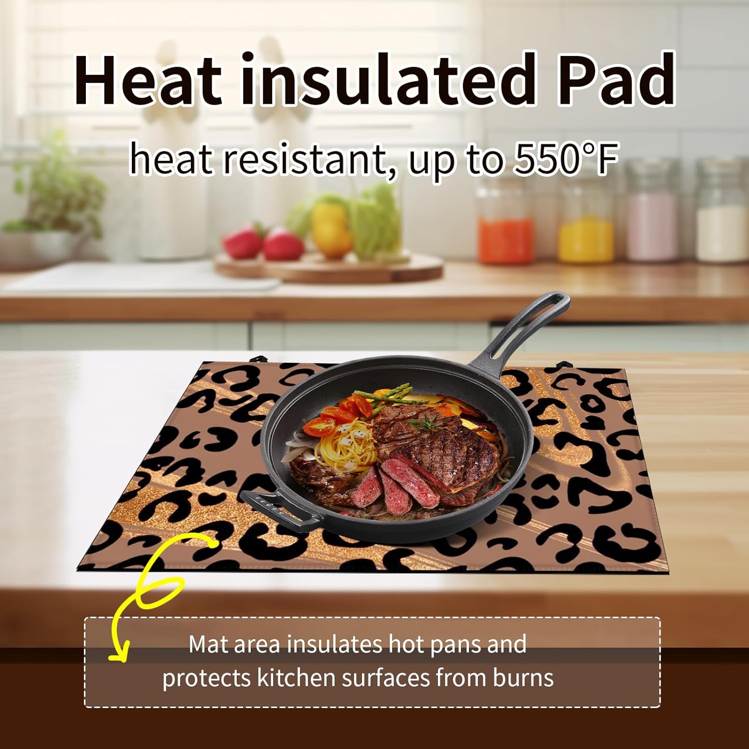 Decorative Electric Stove Top Covers, Heat Resistant Silicone Stove Cover Mat, Stove Top Protectors for Electric Flat Glass Stoves, Adds Extra Counter Space for Small Kitchens and Apartments
