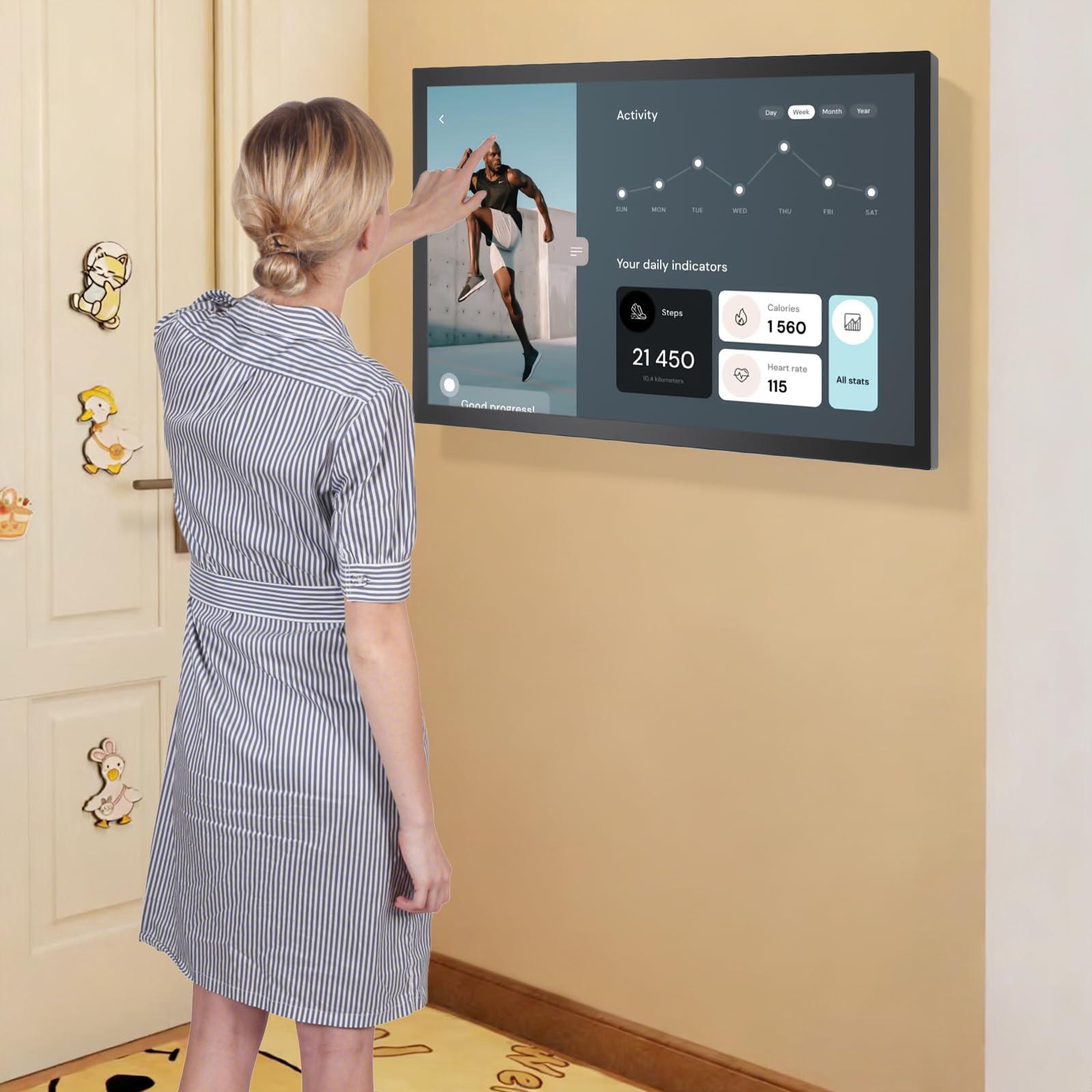 Digitaler Kalender 32 Zoll Touchscreen Familienplaner
