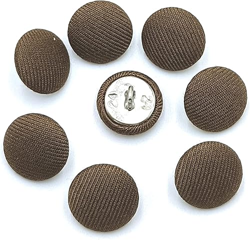 Miniatura 8 de Botones redondos cubiertos de tela gris con botones de vástago de metal para coser manualidades, suministros hechos a mano, 0.787 in