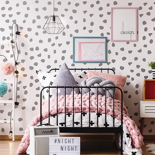 Miniatura 6 de 500 calcomanías de pared de lunares irregulares estilo bohemio, vinilo para guardería, decoración de pared, adhesivo de pared para niños, bebés,