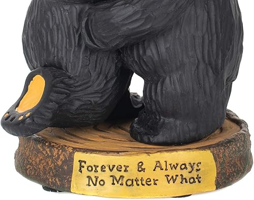 Miniatura 5 de DEMDACO Bearfoots by Jeff Fleming Bearfoots Forever and Always - Figura de pareja de oso negro