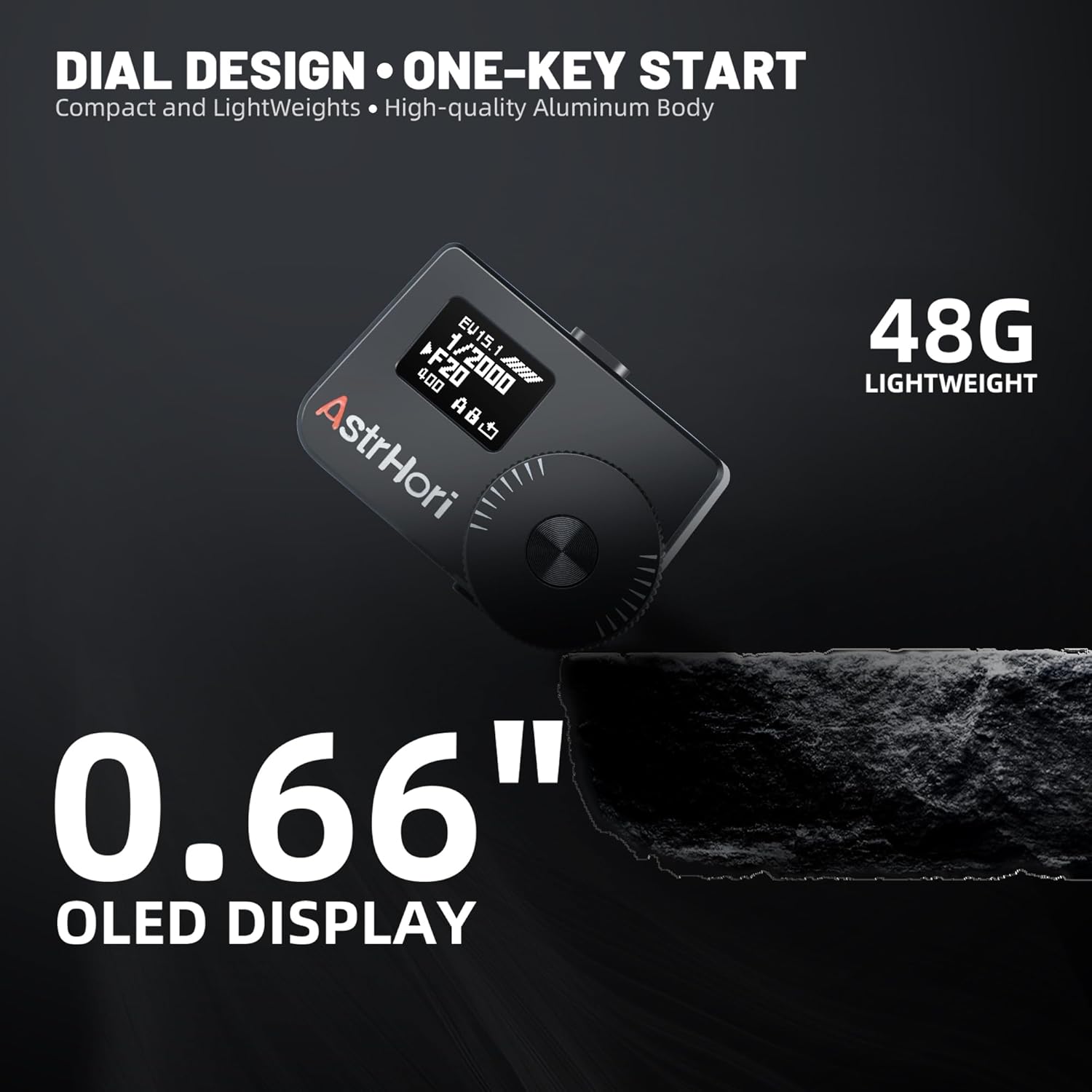 AstrHori Light Meter with OLED Display Compatible with Cold Shoe Mount to Adjust ISO, Aperture and Shutter Speed Photography, Fits Vintage Leicas and Similar Rangefinder Cameras（Bronze Plate