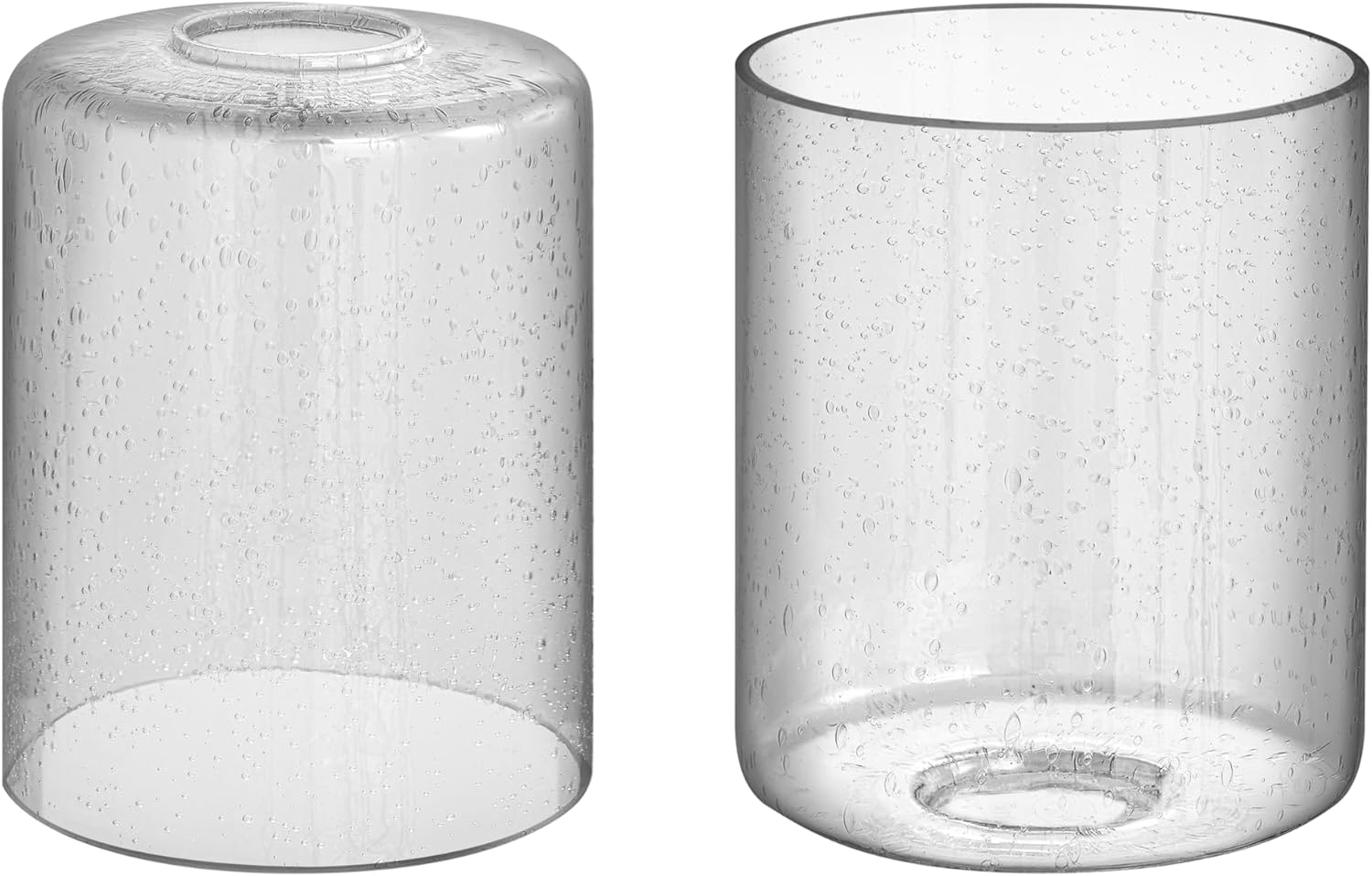 Aspen Creative 23657-61-2,Clear Seeded Glass Shade For Lighting fixture/Vanity Light/Wall Light/Pendent,Size:4-7/8"D x6"H,Set of 2