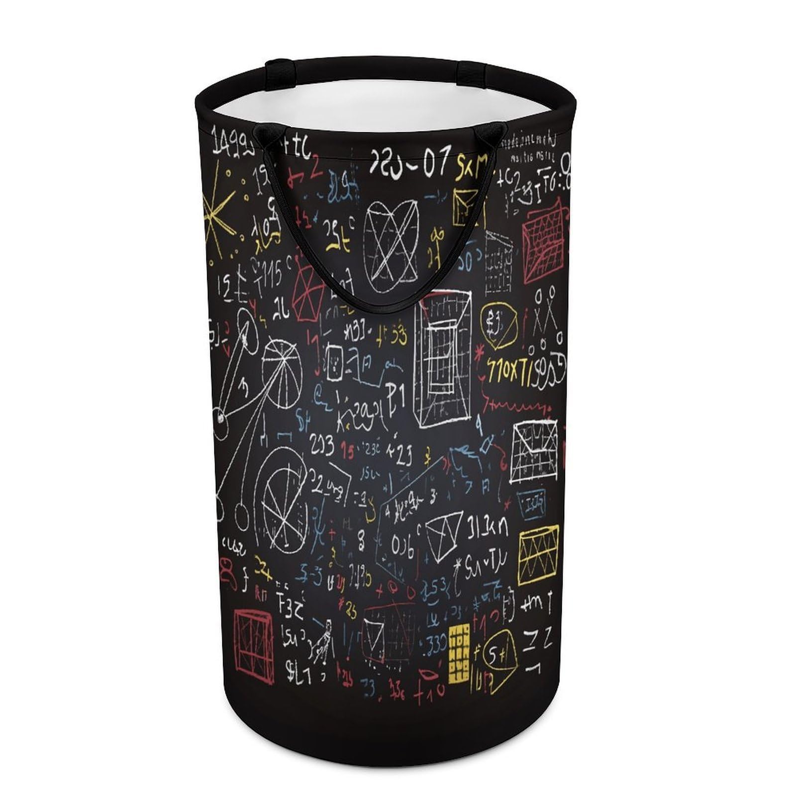 Mathematics And Physics Laundry Basket Large Foldable Laundry Hamper with Handles Freestanding Collapsible Clothes Basket Waterproof Portable Dirty Clothes Hamper for Bathroom 86L