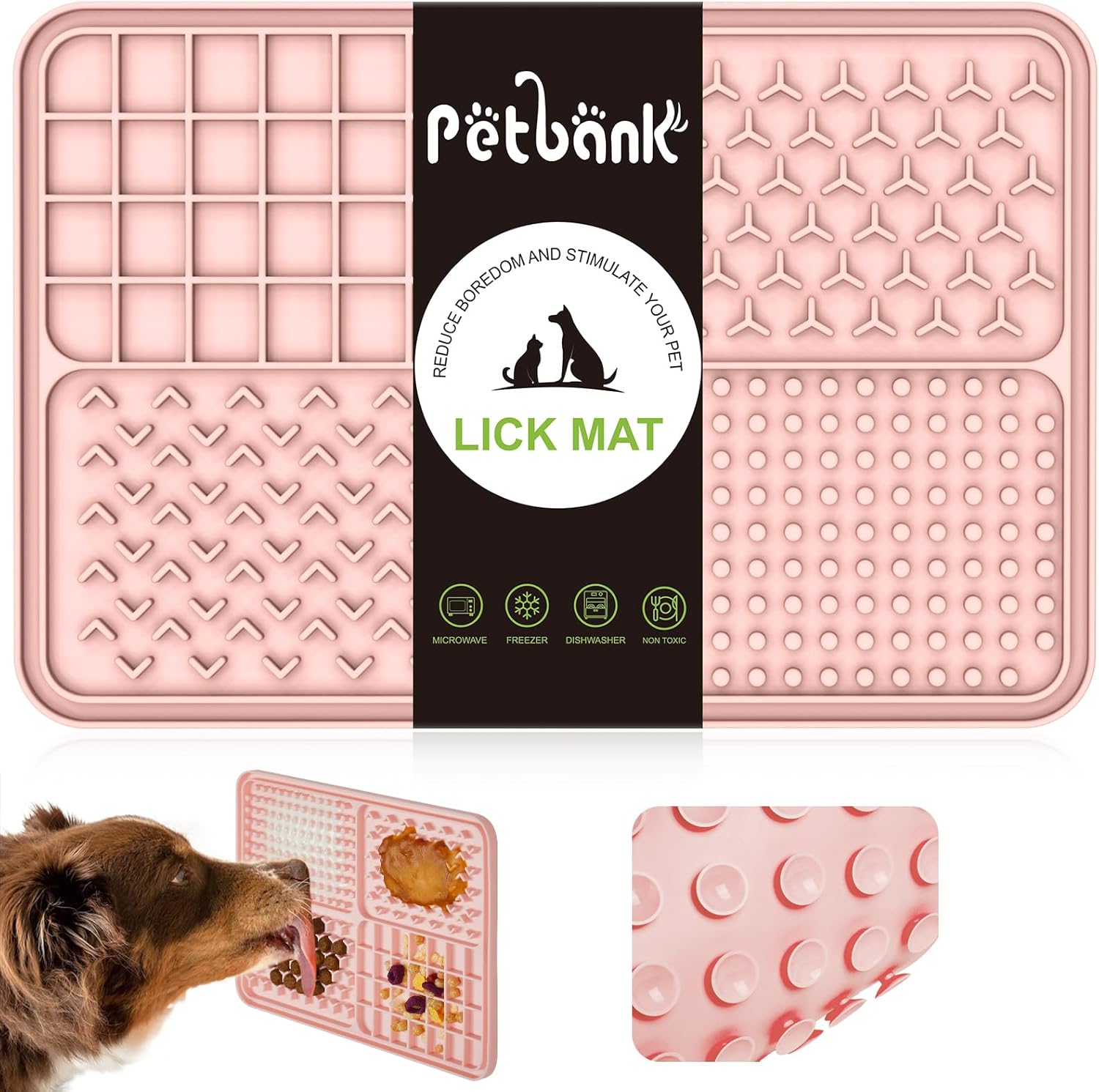 Petbank Lick Mat for Dogs 12“x 8” Large Dog Lick Mat with