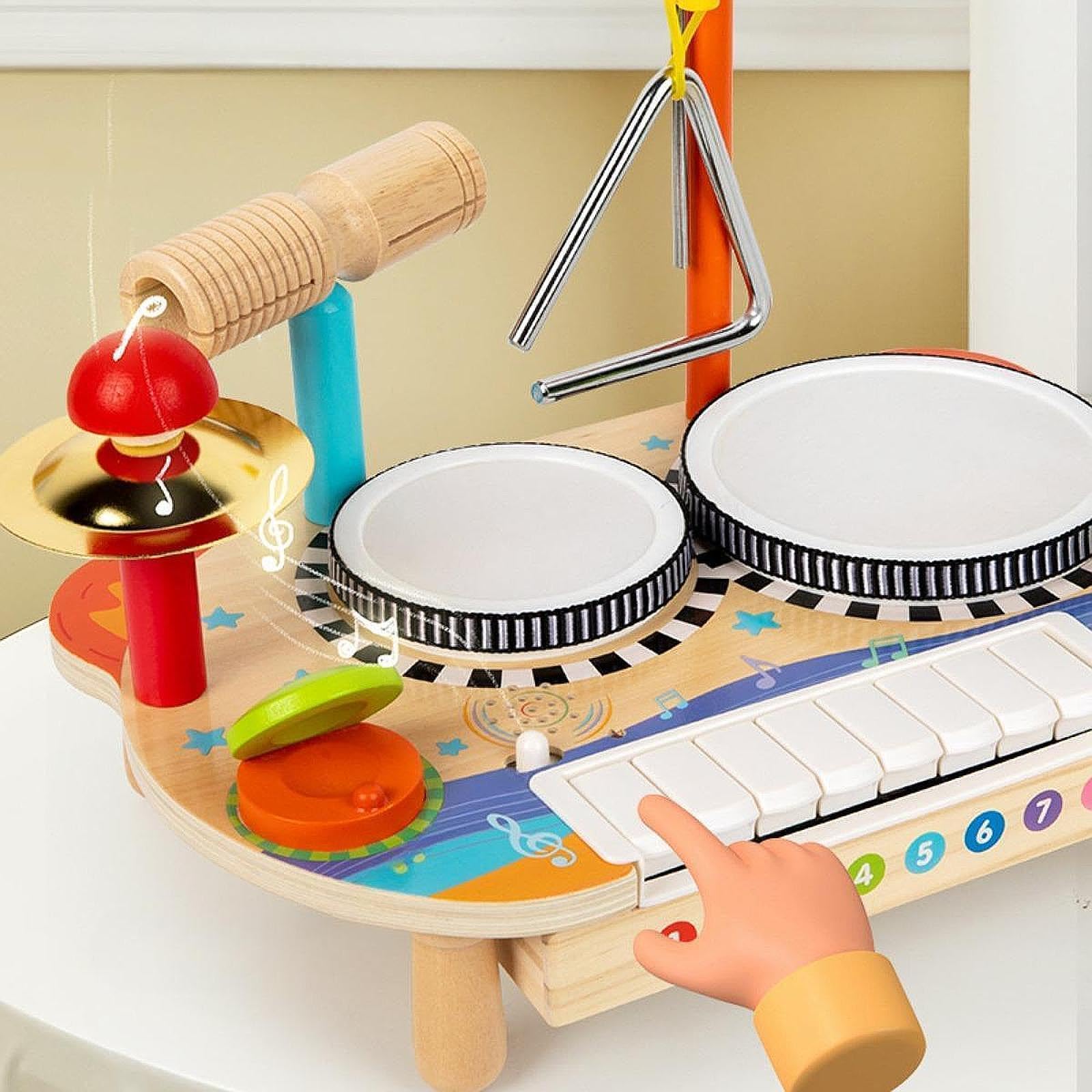Pädagogisches Musikspielzeug für Vorschulkinder: Bunte Schlagzeugsets Machen das Musizierenlernen zum Vergnügen Kinder