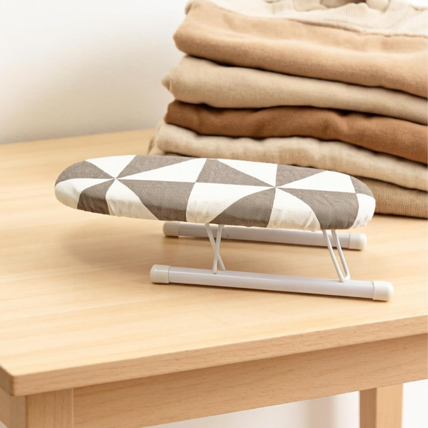 Mini Ironing Board, 10 Inch Portable Clothes Folding Board, Grey | Carbon Steel Frame, Stable Structure, Fade-Resistant Cove, Foldable Portable Design
