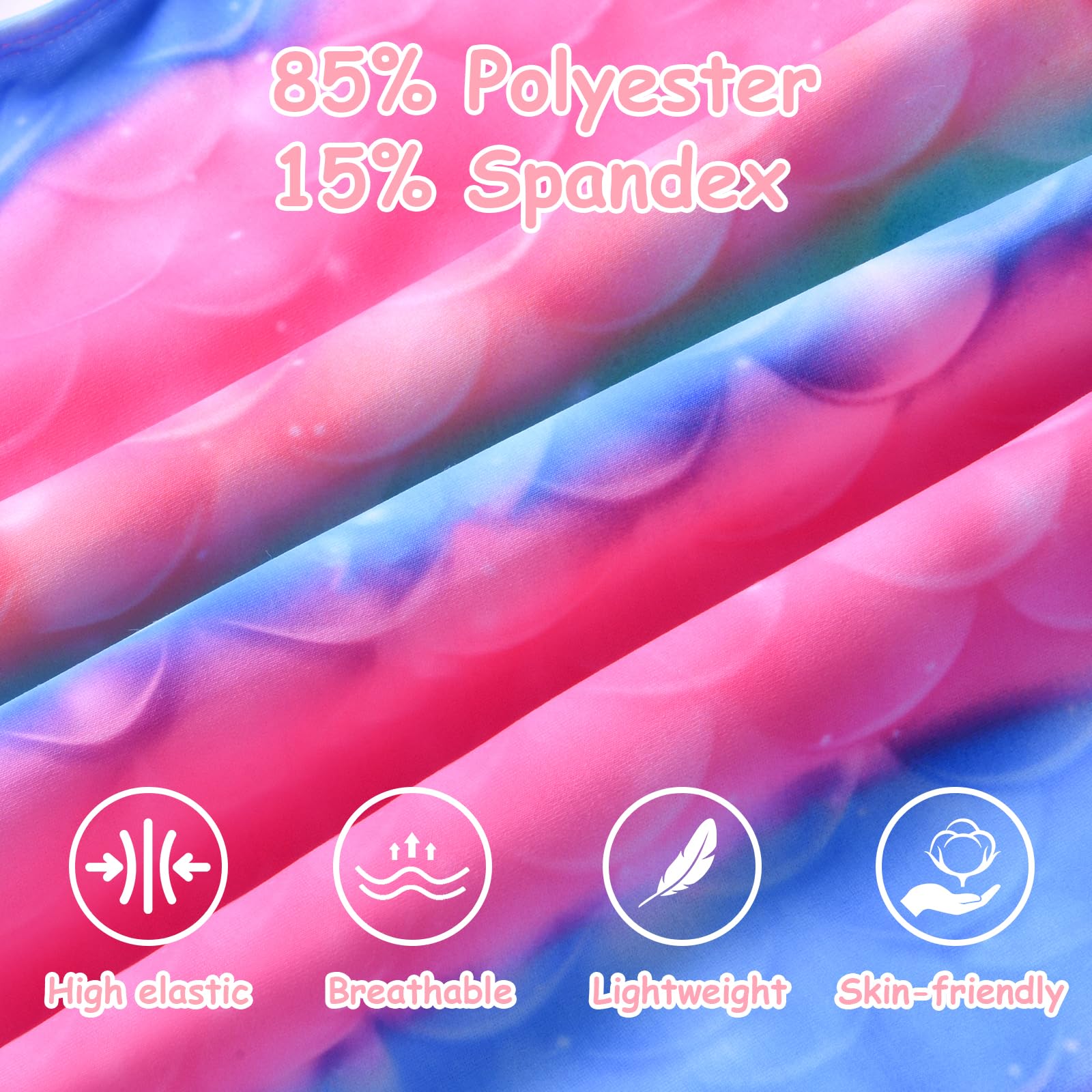 flintronic Costume da Bagno per Ragazze, Costume Intero Bambina Sirena, Bikini da Spiaggia Ragazze, Estivo Senza Manica Costume da Bagno per Spiaggia Estate per Ragazze