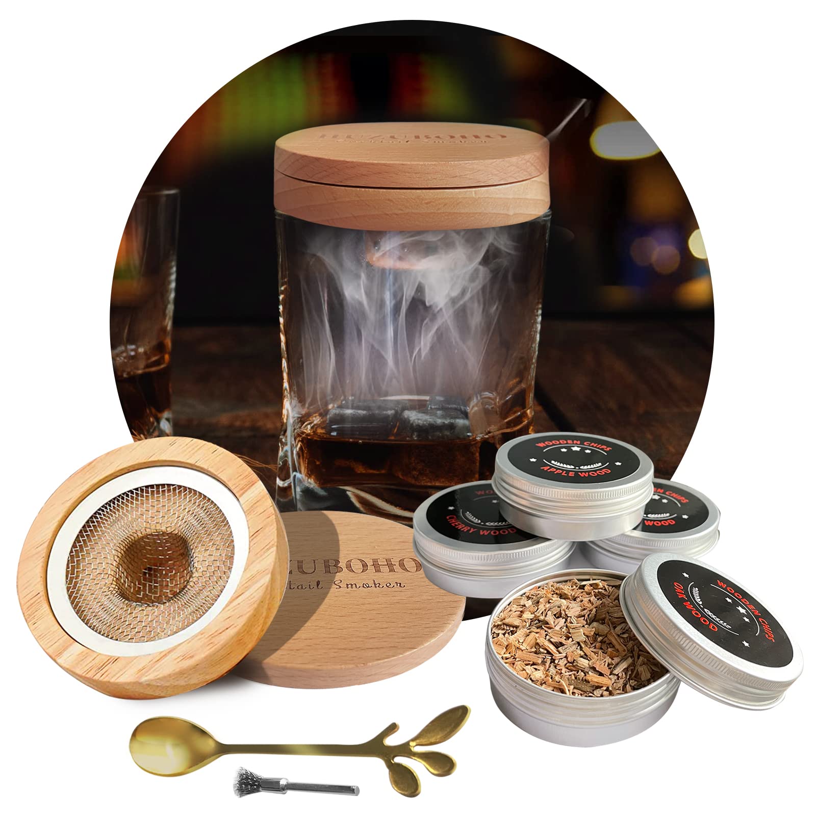 Buy Cocktail Smoker Kit, Drink Smoker With 4 Flavors Wood Chips