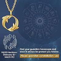 Vista 3 de GOLDCHIC JEWELRY Zodiac Constellation Charm Necklace for Women, Gold Horoscope Astrology Pendant Necklaces Birthday Gifts