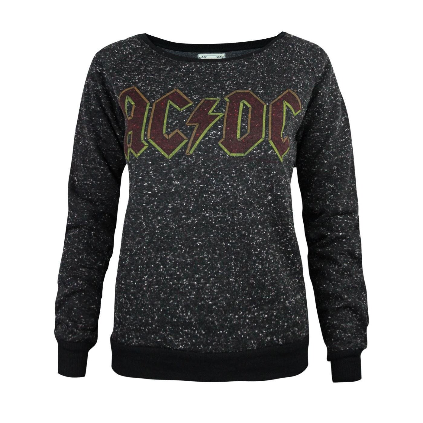 Amplified Women's Black Ac/Dc Comics Logo Sweater