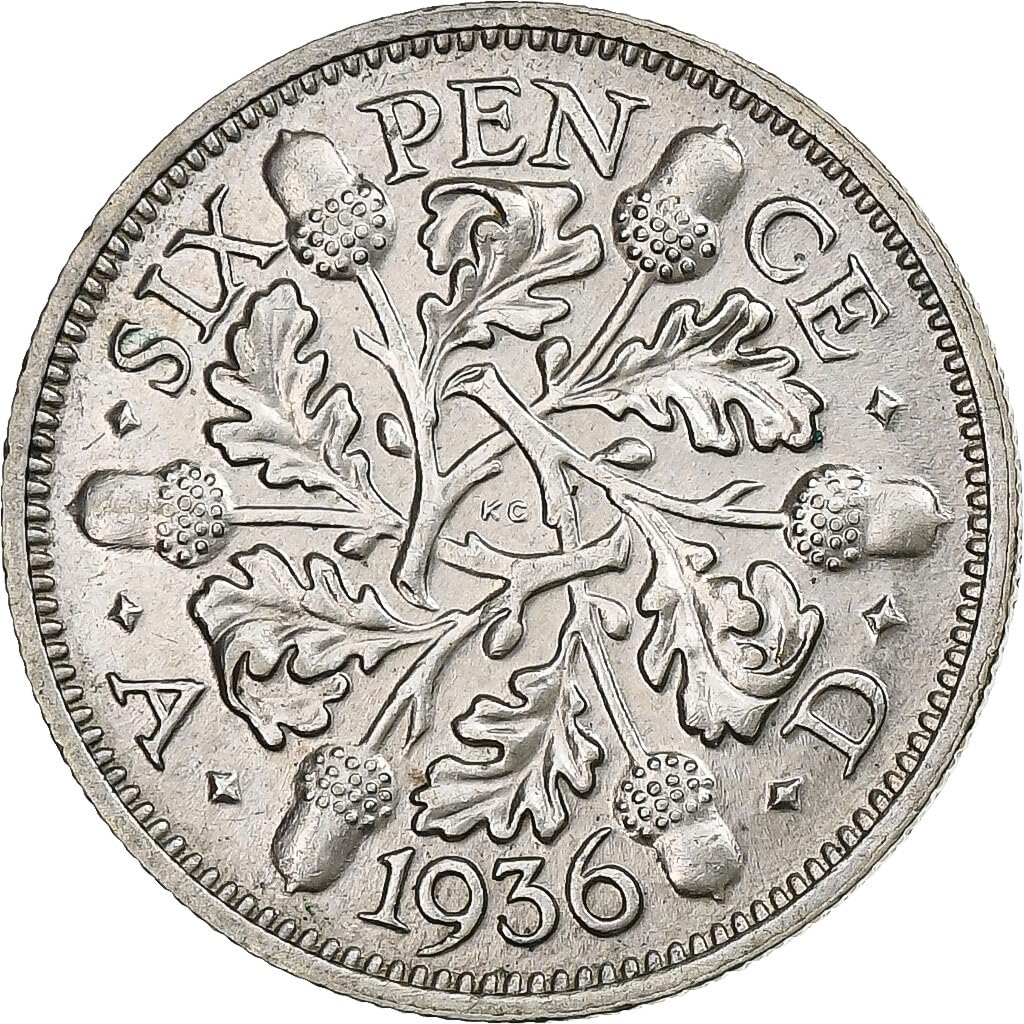 1927-1936 British Silver Sixpence Issued Under King George V