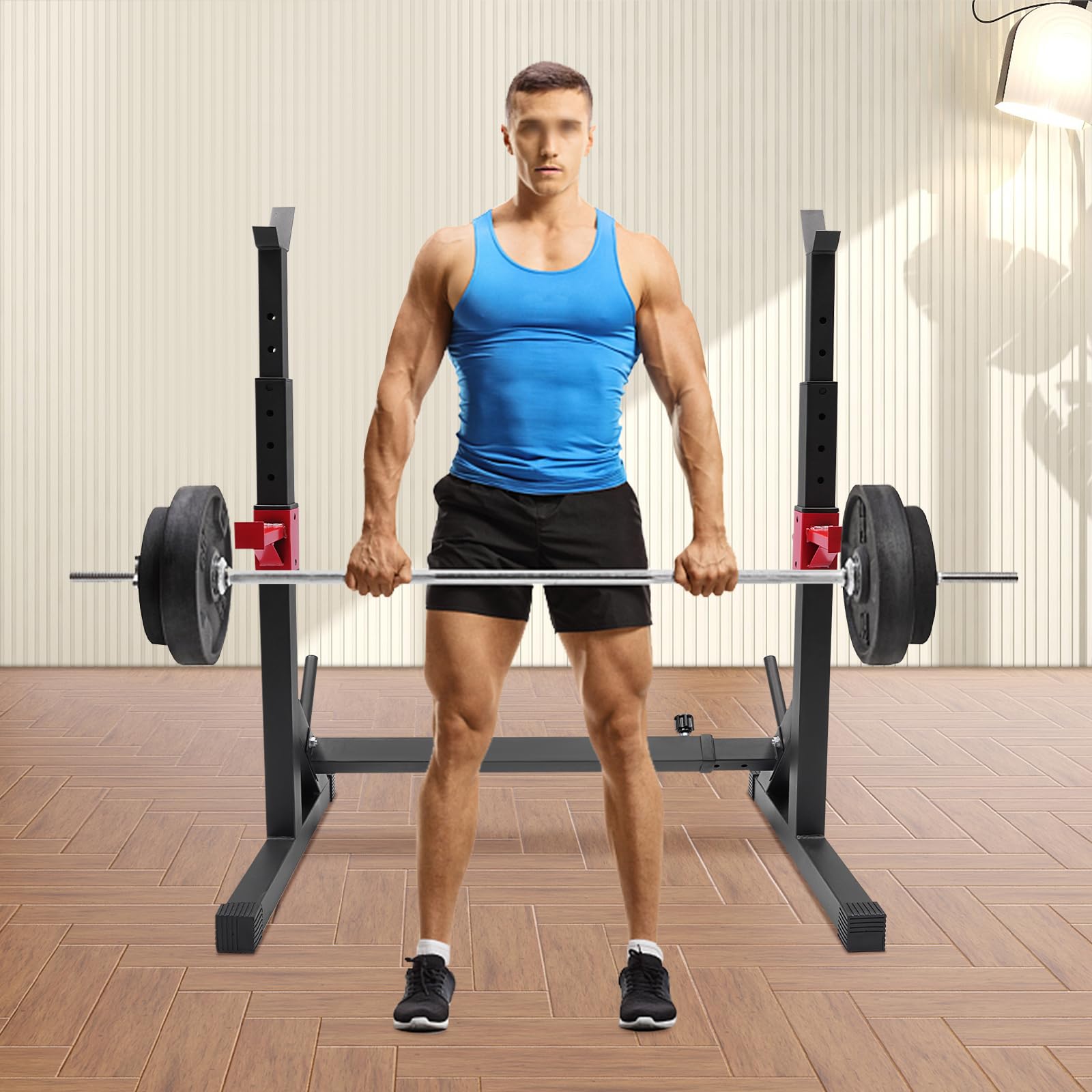 Supporto per manubri, regolabile per sollevamento pesi, per studio sportivo, casa, panca fino a 550 lbs