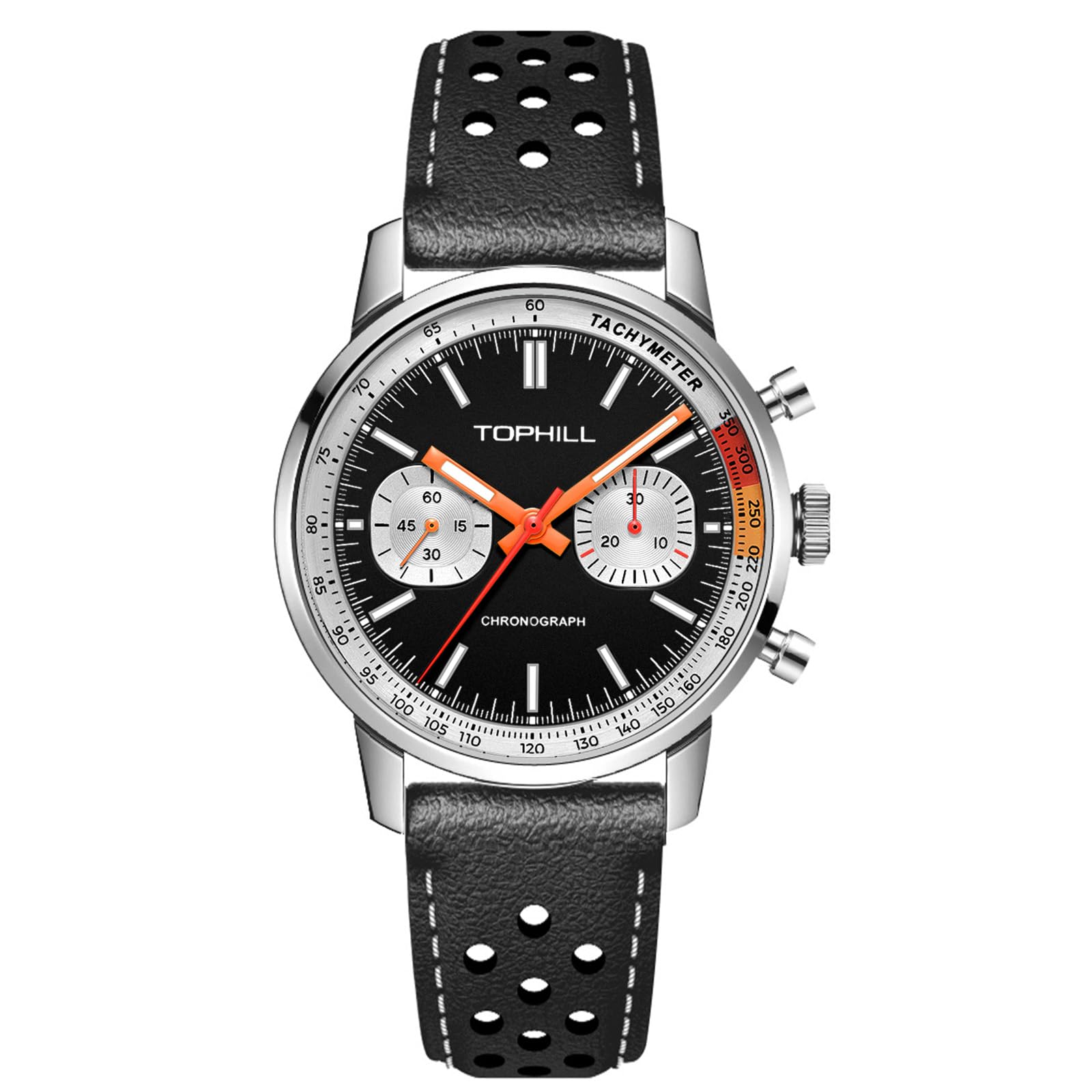TOPHILL Classic Vintage 1963 40 mm Mechanische Herren-Fliegeruhr Chronograph mit Handaufzug, Kaliber ST1901 Seagull, Saphirglas, Gehäuse aus Edelstahl