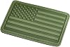 Hazard 4 PAT-USA-L-GRN US Flag Rubber 3D Hook-Backed Morale Patch, Left Arm, OD Green