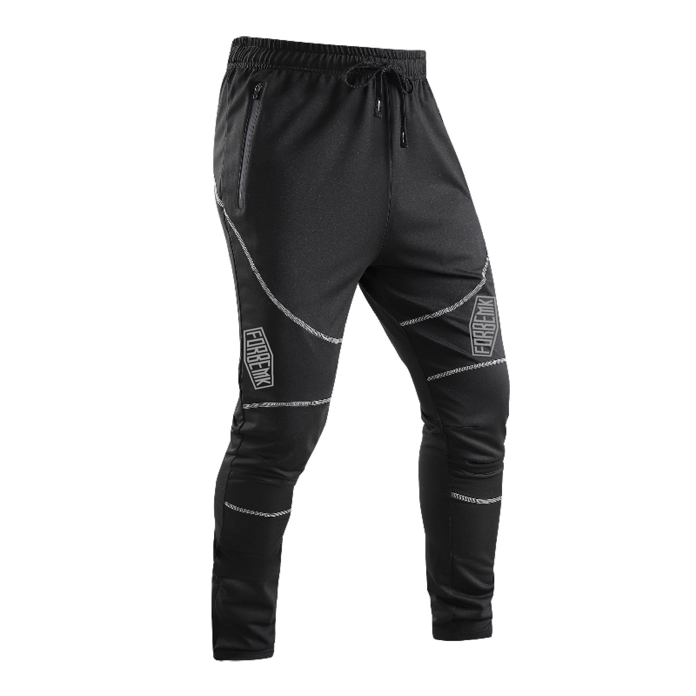 FORBEMK Pantalon de cyclisme long pour homme - Pantalon de course VTT - Coupe-vent - Respirant - Imperméable - Pour l'alpinisme, le jogging, le cyclisme
