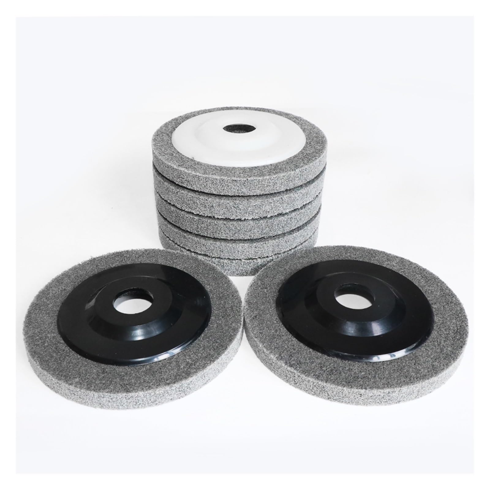 5 pollici Disco abrasivo in tessuto non tessuto con disco for lucidatura in fibra di nylon da 4,5 pollici da 115 mm Disco abrasivo in tessuto non tessuto da 125 mm con foro 7/8 for metallo fan