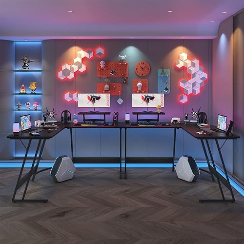 Miniatura 4 de Homall Escritorio para juegos en forma de L de 51 pulgadas, escritorio de esquina para computadora, mesa de escritorio para juegos con soporte