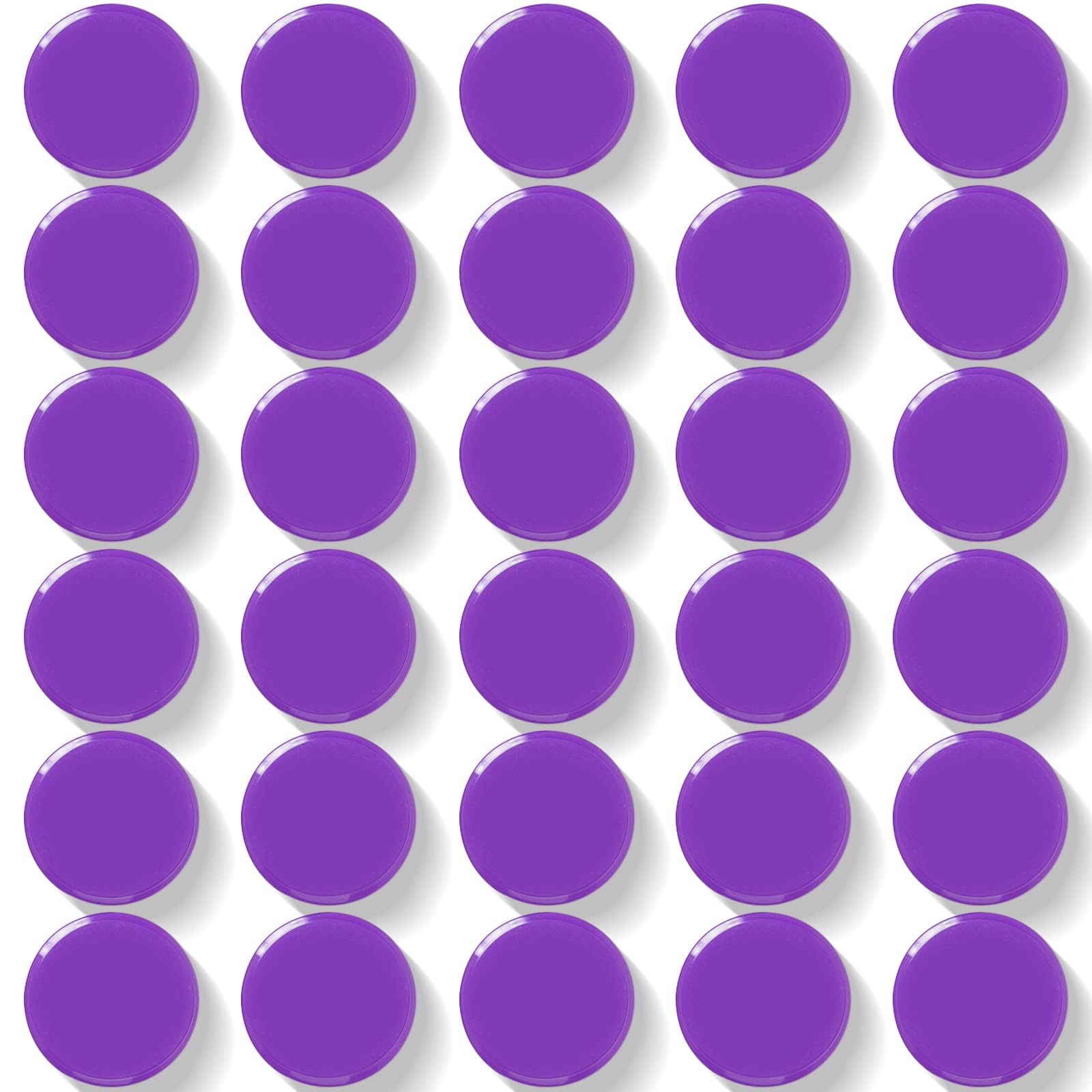 QOJOPU Fridge Magnets, 30PCS Strong Magnet for Whiteboard, Fridge, Crafts & Notice Board, Small Magnets Heavy Duty Decorative Magnet for Adults Office School Classroom, Mini Cute Round Magnets, Purple — image 1