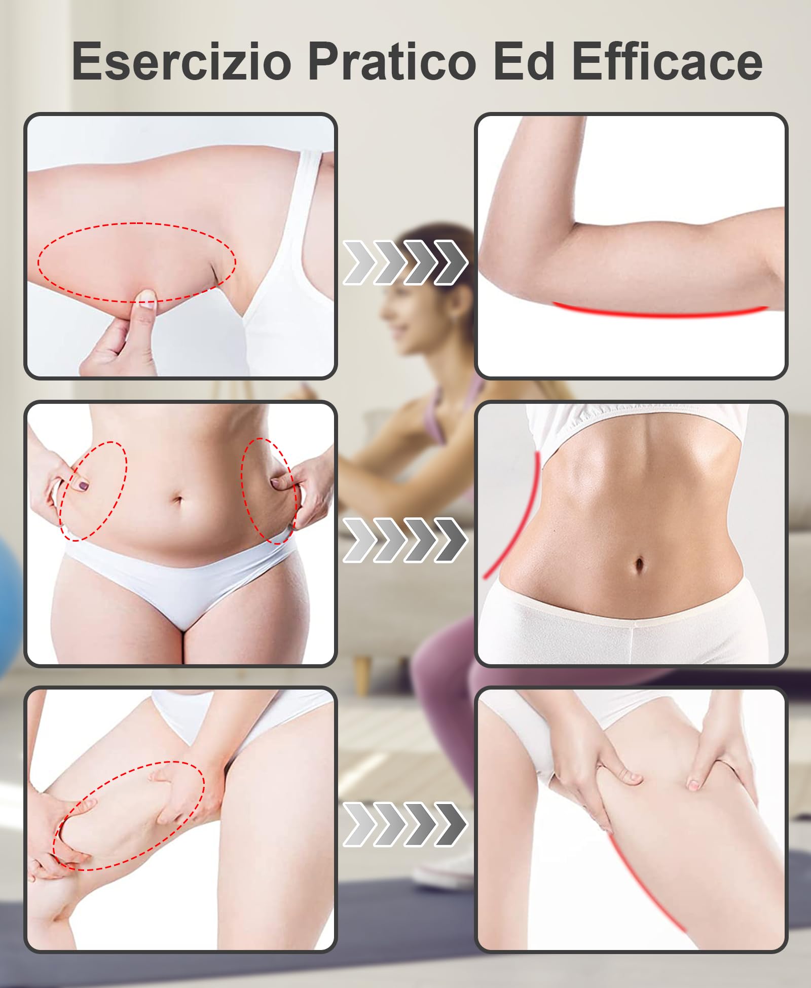 Beckenbodentrainer Donna Attrezzo Interno Coscia Pavimento Pelvico Attrezzi Casa Allenamento Pilates Glutei Addominali Gambe Braccia Fitness Donna e Uomo