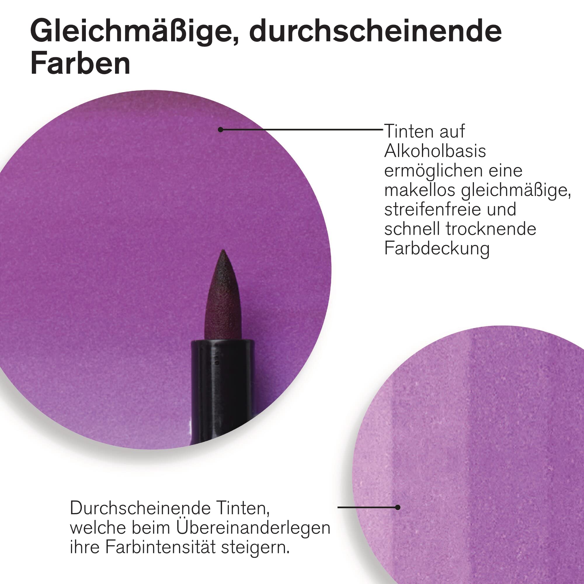 Winsor & Newton 0290080 BrushMarker (für Zeichnungen, Kalligraphie, Design und Layouts, streifenfreies Zeichnen mit Keil- und Pinselspitze) 48 Farben Set