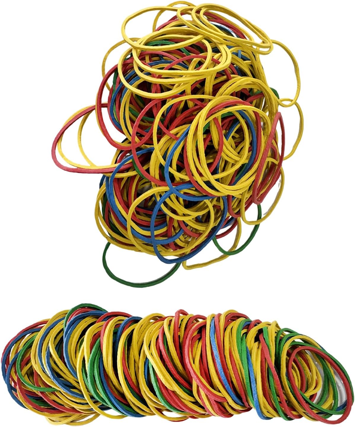 500 Pcs Colored Rubber Bands, Elastic Multicolored Rubber Bands for Geoboard, Office Supplies, Home & Household Use