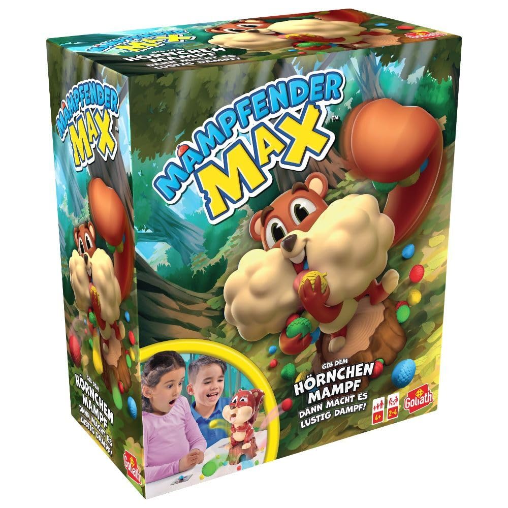 Goliath Mampfender MAX, Juegos de Mesa para niños a Partir de 4 años, Juego de Mesa para 2 a 4 Jugadores, Juego Divertido para niños, Jugar con la Familia o con Amigos