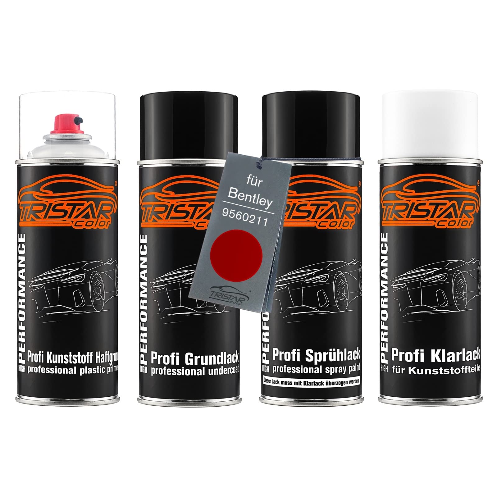 TRISTARcolor Zestaw w sprayu do plastiku do Bentley 9560211 Dragon Red Perl