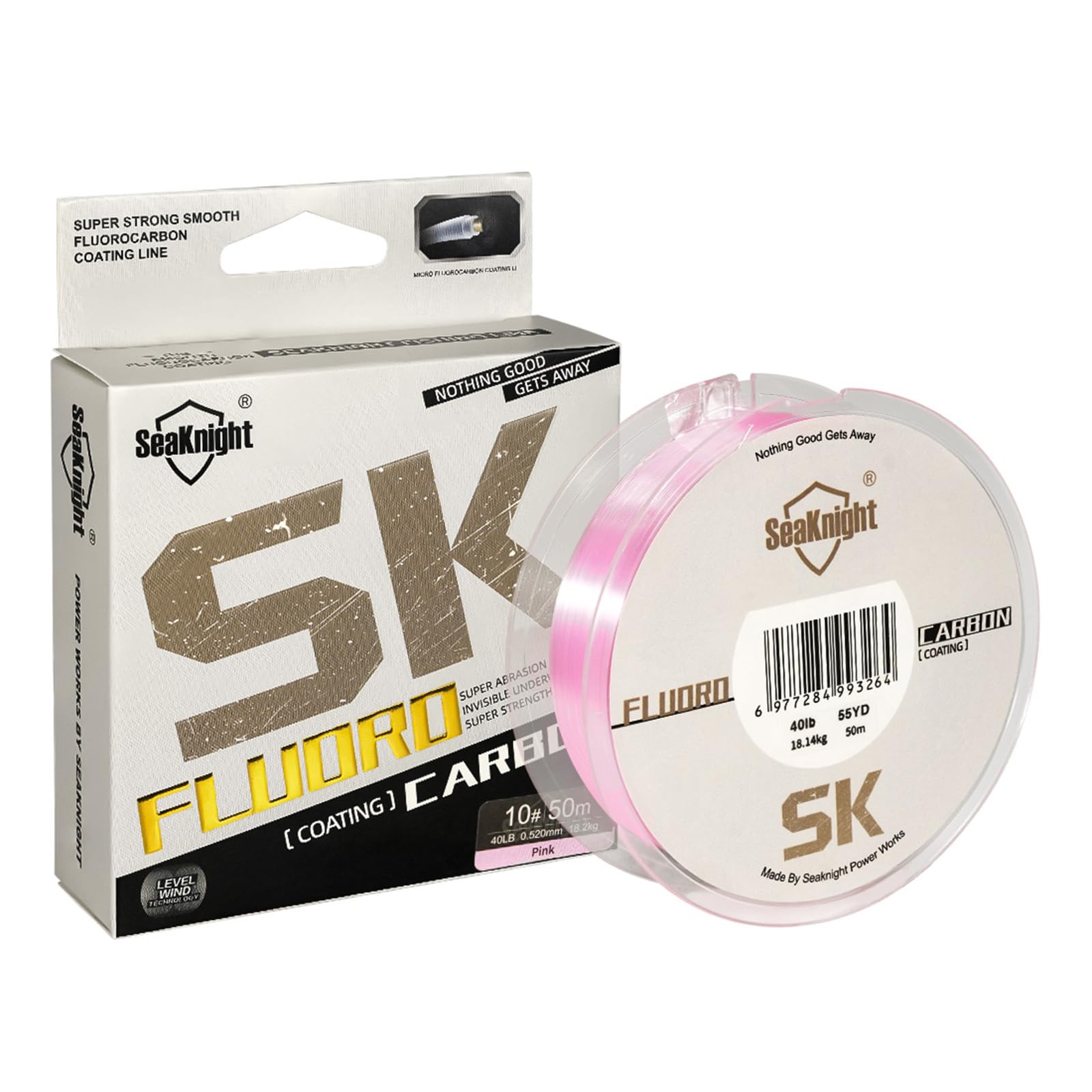 SeaKnight SK Fluorocarbon Coating Fishing Line Saltwater 50M/100M Monofilament Fishing Line Sinking Shock Leader Line Sea Fishing 3-100LB