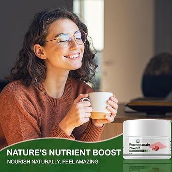 Pure Pomegranate Powders - 100% Pomegranate Juice Powder for Smoothies, Juices, Baking & Food, Natural Fruit Powder Free from Artificial Flavor & Preservatives, Ideal for Nutritious Drinks- 50g